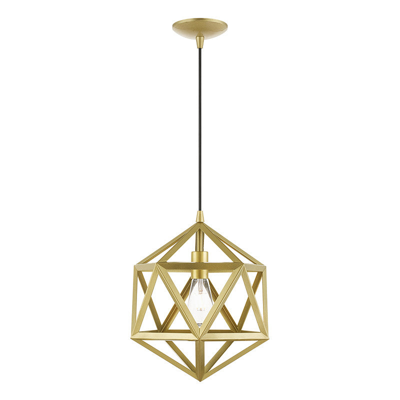 Livex Lighting Ashland Collection  1 Light Soft Gold Pendant in Soft Gold 41328-33