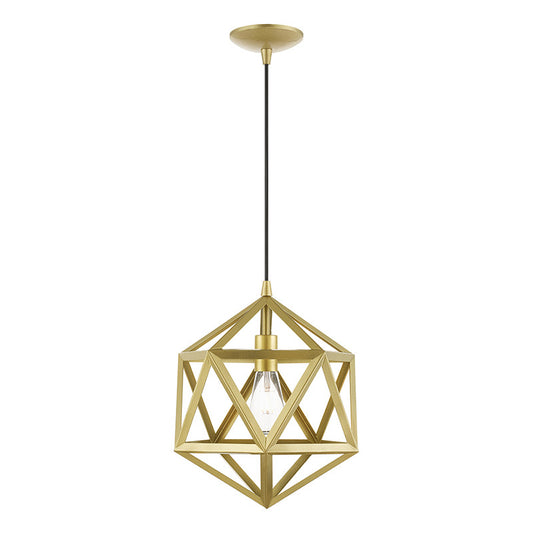 Livex Lighting Ashland Collection  1 Light Soft Gold Pendant in Soft Gold 41328-33