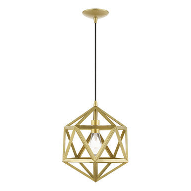 Livex Lighting Ashland Collection  1 Light Soft Gold Pendant in Soft Gold 41328-33