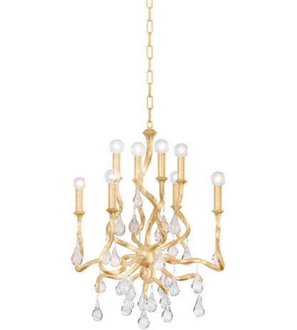 Corbett Lighting Aveline 8 Light Chandelier in Steel 414-23-GL