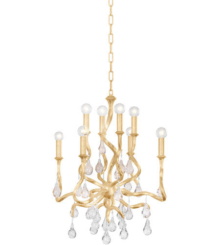 Corbett Lighting Aveline 8 Light Chandelier in Steel 414-23-GL