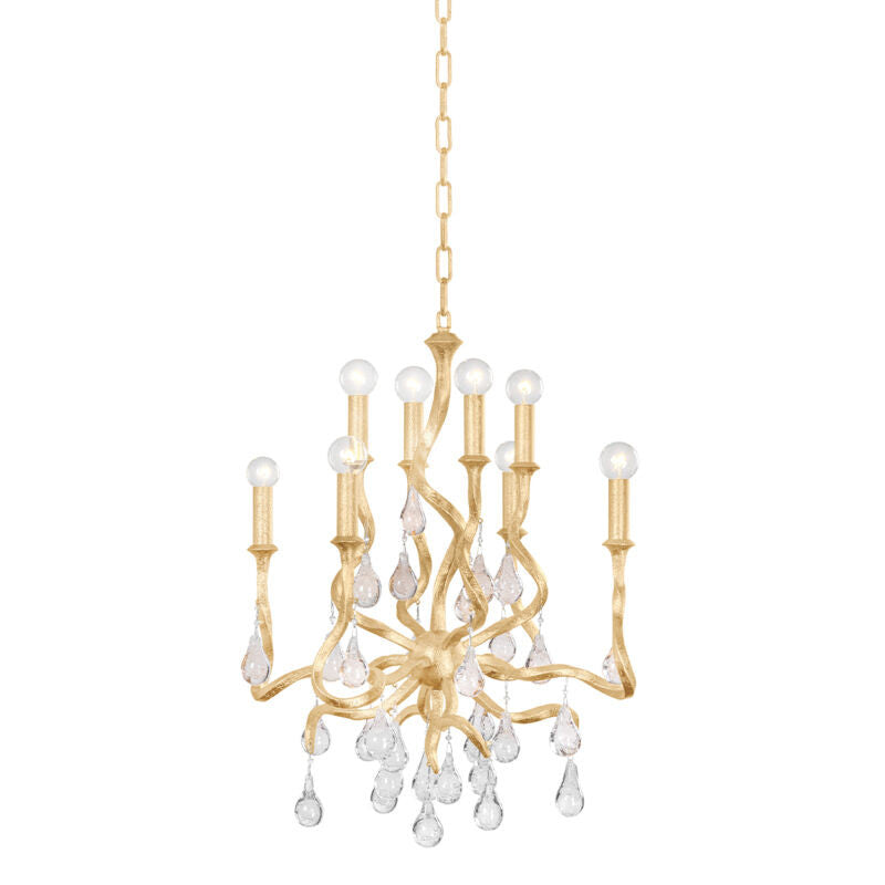 Corbett Lighting Aveline Chandelier in Gold Leaf 414-23-GL