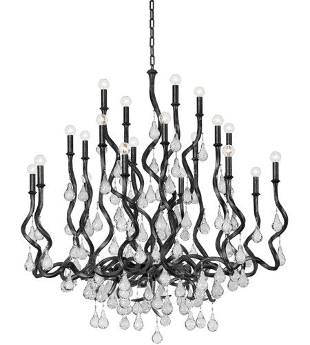 Corbett Lighting Aveline 20 Light Chandelier in Steel 414-48-BSL