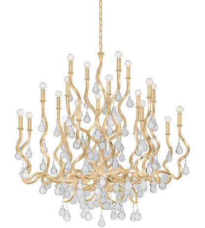 Corbett Lighting Aveline 20 Light Chandelier in Steel 414-48-GL