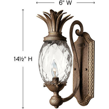 Hinkley Lighting Plantation Single Light Sconce Pearl Bronze 4140PZ