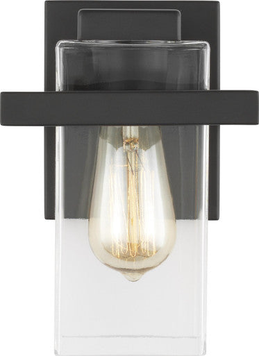 OPEN BOX NEW:  Generation Lighting Sea Gull Lighting Mitte One Light Wall / Bath Sconce Midnight Black 4141501-112