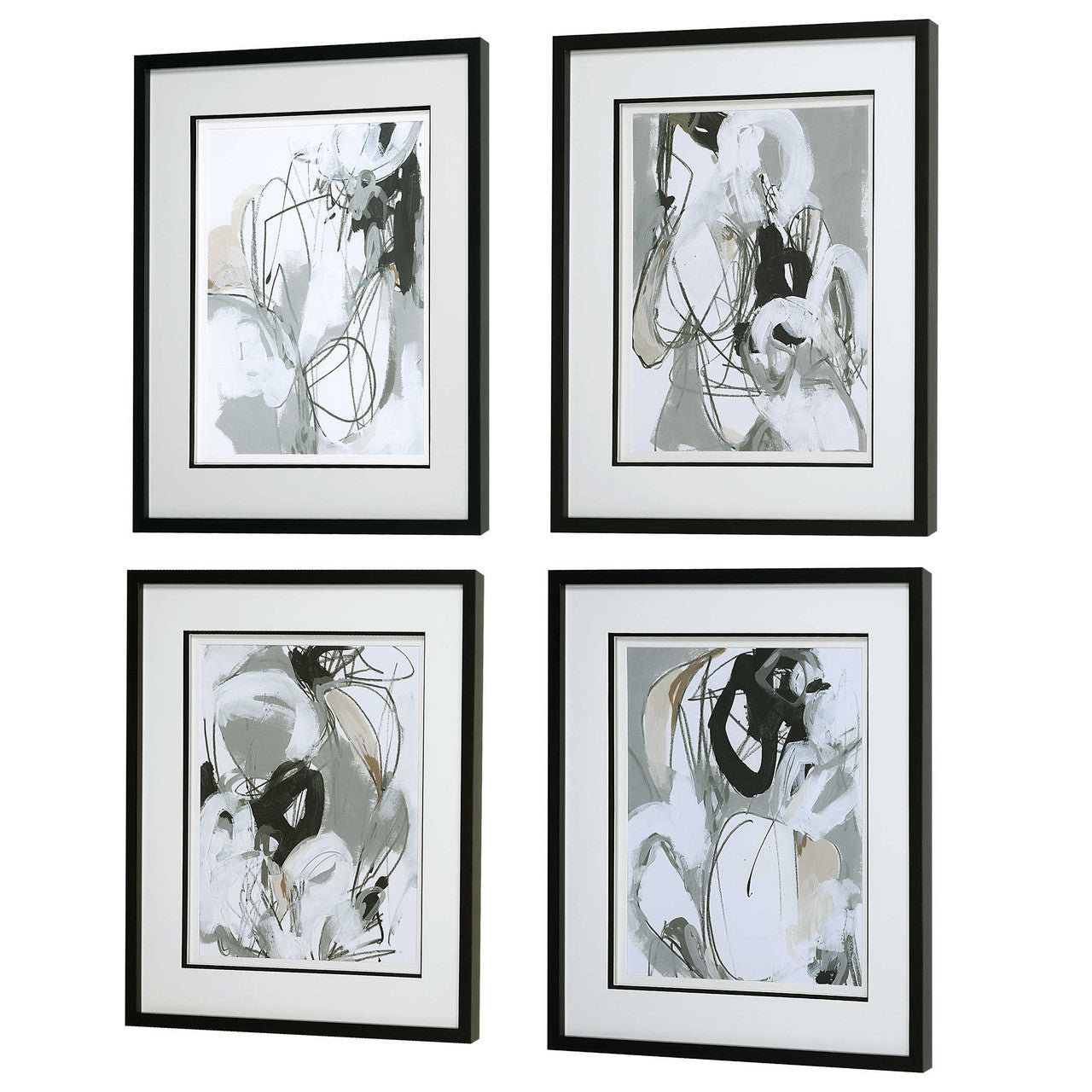 Uttermost Tangled Threads Abstract Framed Prints S/4 41419