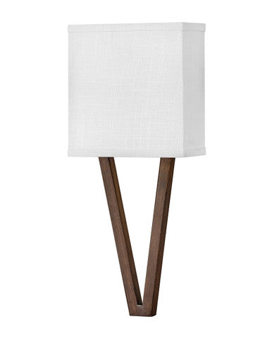 Hinkley Lighting Vector Off White Single Light Sconce Walnut 41502WL