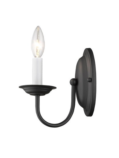 Livex Lighting Home Basics Collection 1 Light Black Wall Sconce in Black 4151-04