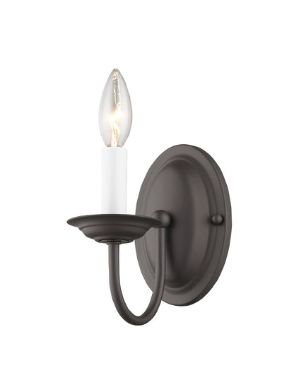 Livex Lighting Home Basics Collection 1 Light Bronze Wall Sconce in Bronze 4151-07