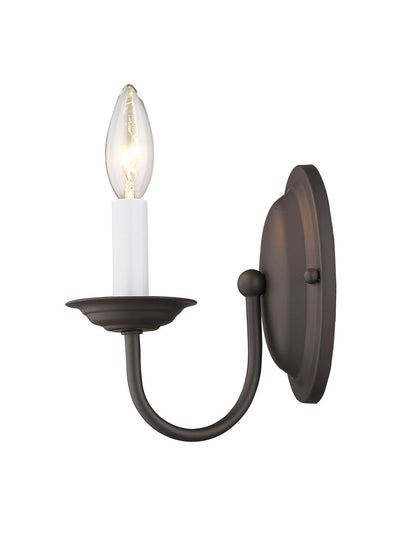 Livex Lighting Home Basics Collection 1 Light Bronze Wall Sconce in Bronze 4151-07