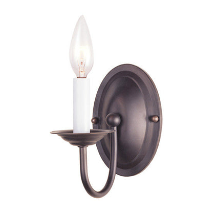 Livex Lighting Home Basics Collection 1 Light Bronze Wall Sconce in Bronze 4151-07