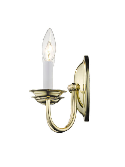 Livex Lighting Home Basics Collection 2 Light Polished Brass Wall Sconce in Polished Brass 4152-02