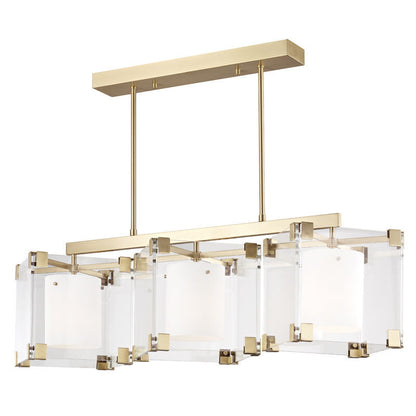 Hudson Valley Lighting Achilles Linear in Aged Brass 4154-AGB