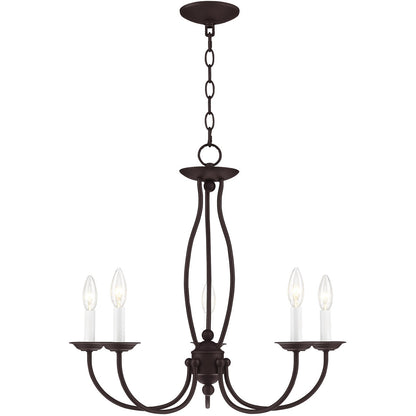 Livex Lighting Home Basics Collection 5 Light Bronze Chandelier in Bronze 4155-07