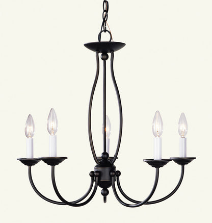 Livex Lighting Home Basics Collection 5 Light Bronze Chandelier in Bronze 4155-07