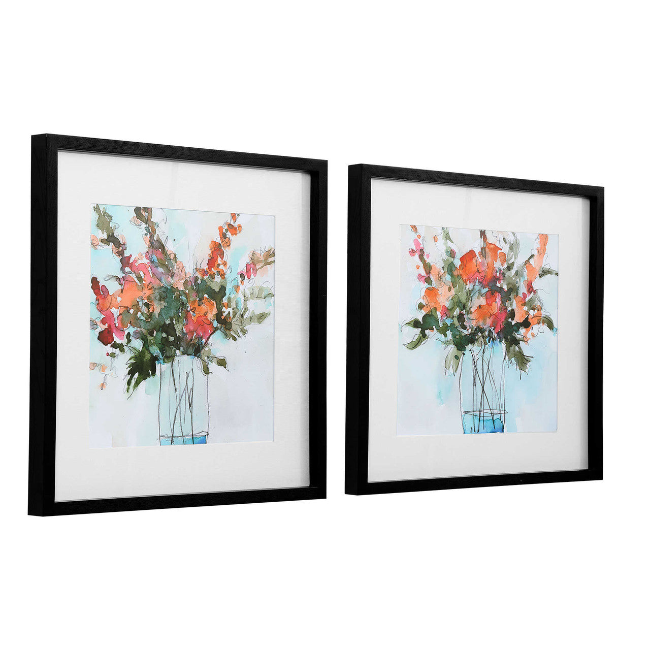 Uttermost Fresh Flowers Watercolor Prints S/2 41619