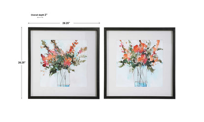 Uttermost Fresh Flowers Watercolor Prints S/2 41619