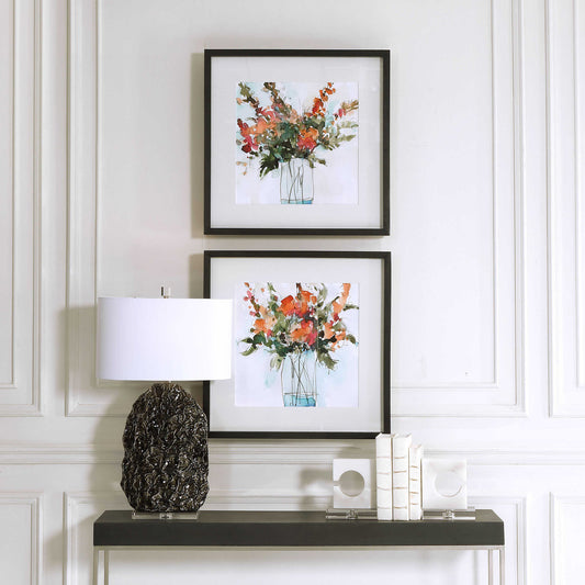 Uttermost Fresh Flowers Watercolor Prints, S/2 41619