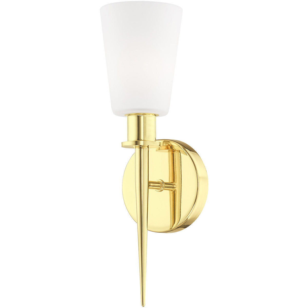 Livex Lighting Witten Collection 1 Lt PB ADA Wall Sconce in Polished Brass 41691-02