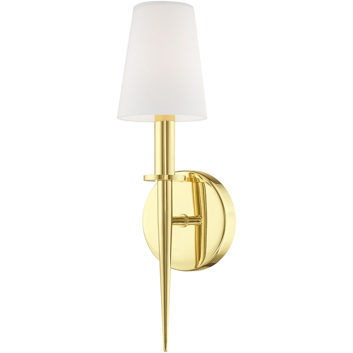 Livex Lighting Witten Collection 1 Lt PB ADA Wall Sconce in Polished Brass 41692-02