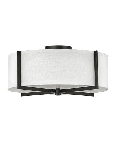 Hinkley Lighting Axis Off White Medium Semi-flush Mount Black 41708BK