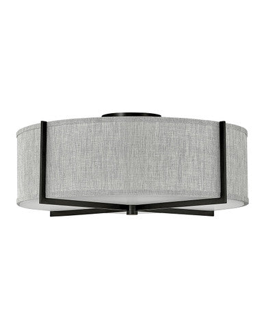 Hinkley Lighting Axis Heathered Gray Large Semi-flush Mount Black 41709BK