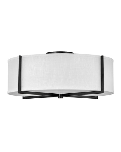 Hinkley Lighting Axis Off White Large Semi-flush Mount Black 41710BK