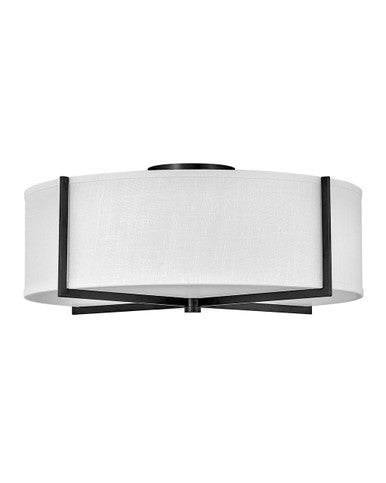 Hinkley Lighting Axis Off White Large Semi-flush Mount Black 41710BK