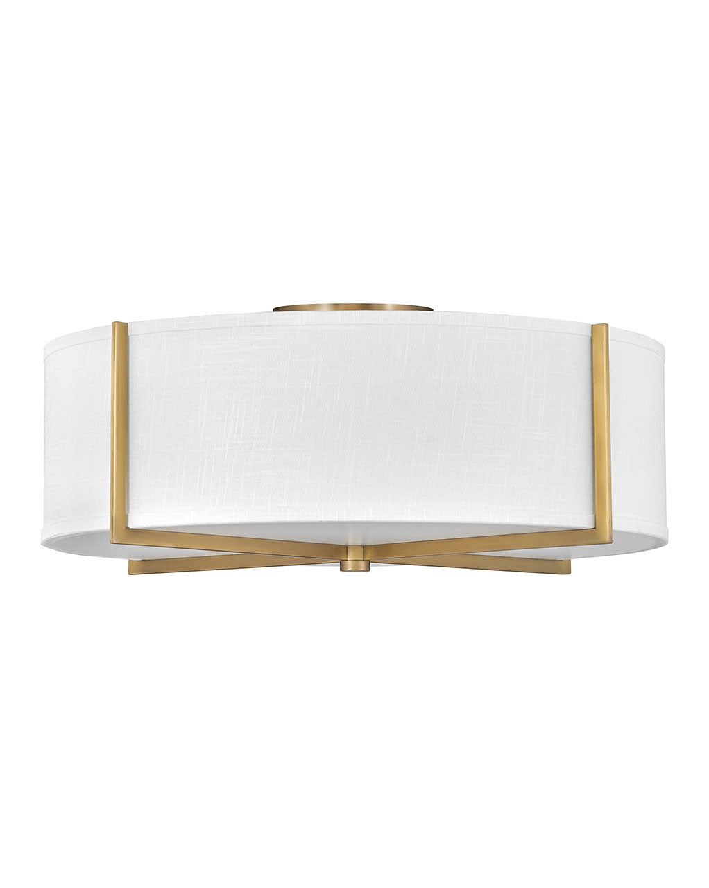 Hinkley Lighting Axis Off White Large Semi-flush Mount Heritage Brass 41710HB