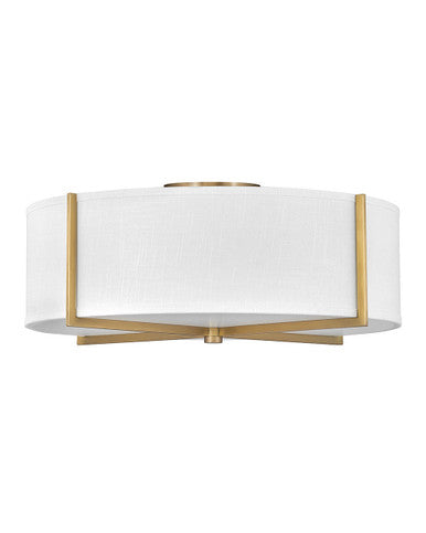 Hinkley Lighting Axis Off White Large Semi-flush Mount Heritage Brass 41710HB