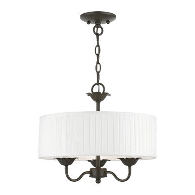 Livex Lighting Edinburgh Collection  3 Light English Bronze Pendant Chandelier in English Bronze 41773-92