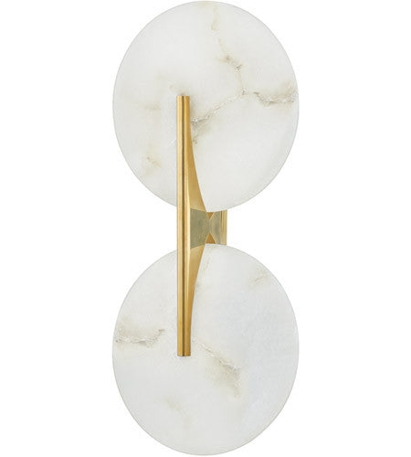 Corbett Lighting Asteria 2 Light Sconce in Brass 418-21-VB