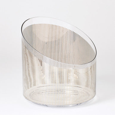 Global Views Platinum Stripe Ice Bucket 6.60502