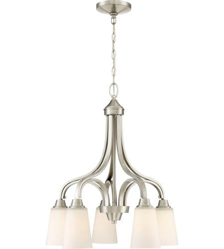 Craftmade 5 Light Down Chandelier in Brushed Polished Nickel 41915-BNK