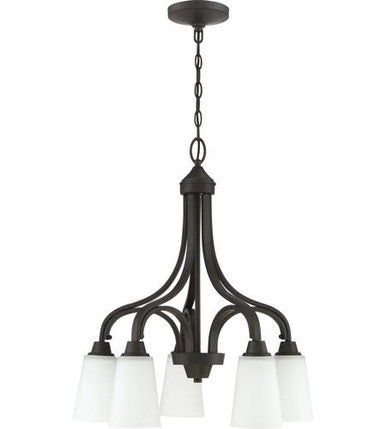 Craftmade 5 Light Down Chandelier in Espresso 41915-ESP