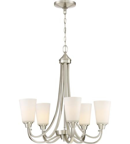 Craftmade 5 Light Chandelier in Brushed Polished Nickel 41925-BNK