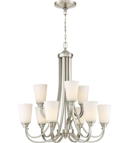 Craftmade 9 Light Chandelier in Brushed Polished Nickel 41929-BNK