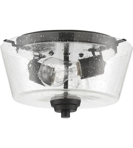 Craftmade Grace 2 Light Flushmount in Espresso (Clear Seeded Glass) 41982-ESP-CS