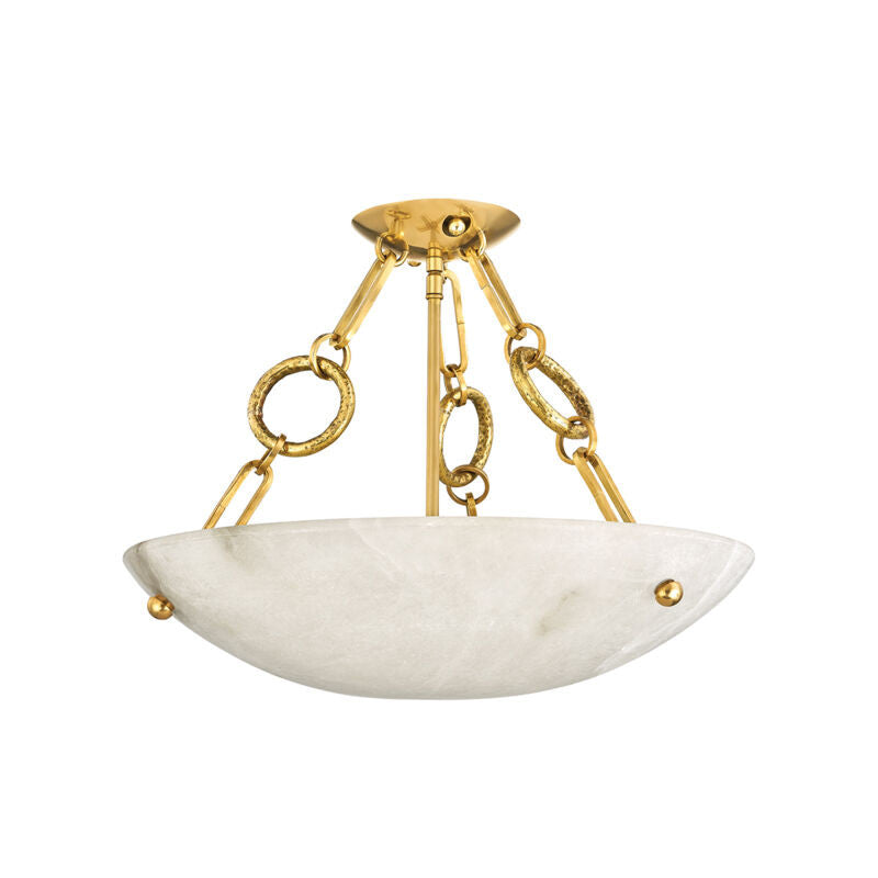 Corbett Lighting Yadira Semi Flush in Vintage Brass 420-04-VB