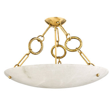 Corbett Lighting Yadira Semi Flush in Vintage Brass 420-06-VB