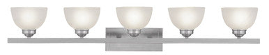 Livex Lighting Somerset Collection 5 Light Brushed Nickel Bath Light in Brushed Nickel 4205-91