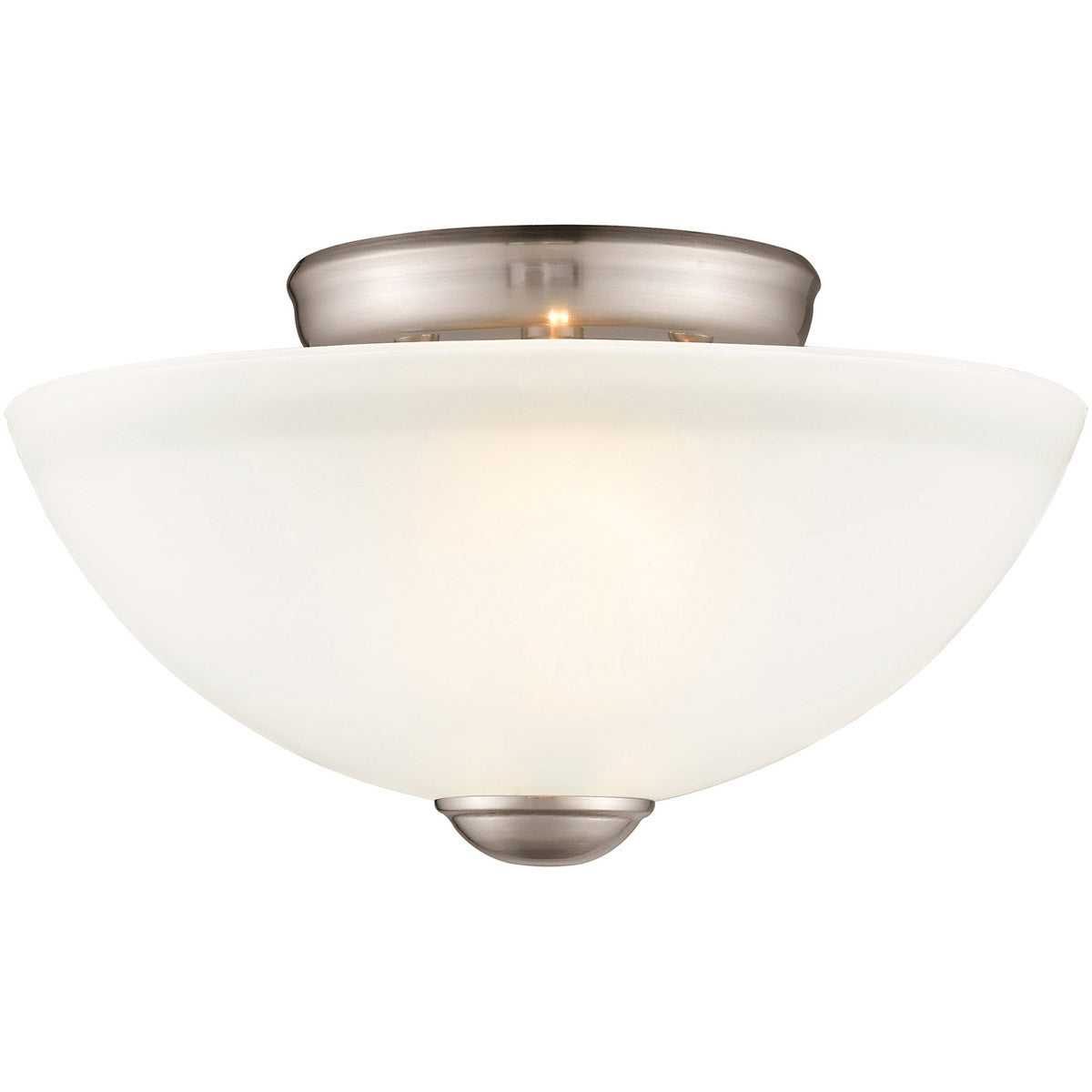 Livex Lighting Somerset Collection 2 Light Brushed Nickel Ceiling Mount in Brushed Nickel 4206-91