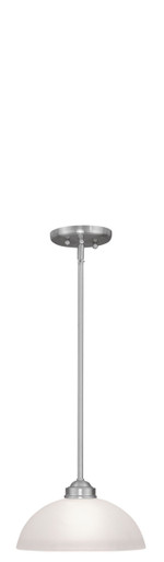 Livex Lighting Somerset Collection 1 Light Brushed Nickel Pendant in Brushed Nickel 4211-91