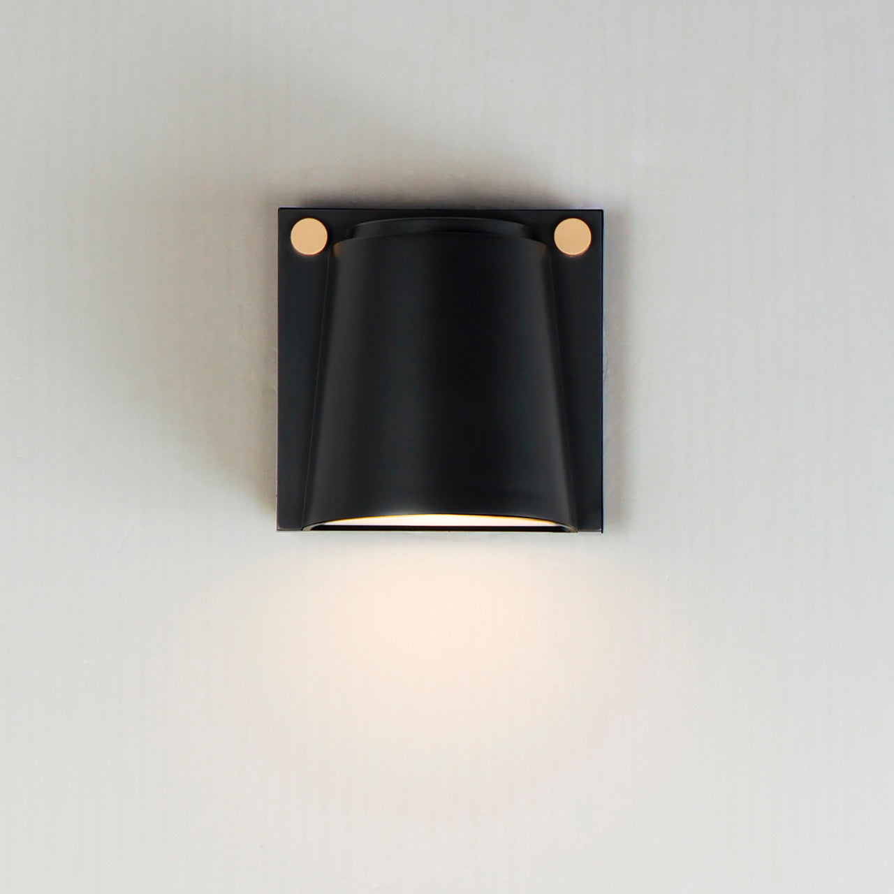 Maxim Rivet VX Small LED Outdoor Sconce in Black / Antique Brass 42120BKAB