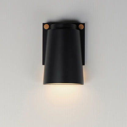 Maxim Rivet VX LED Outdoor Sconce in Black / Antique Brass 42122BKAB