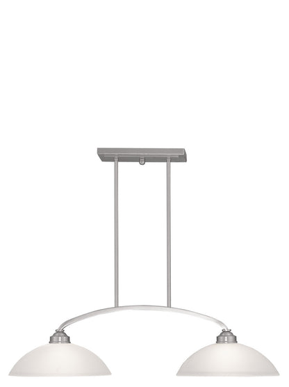 Livex Lighting Somerset Collection 2 Light Brushed Nickel Billiard/Island in Brushed Nickel 4222-91