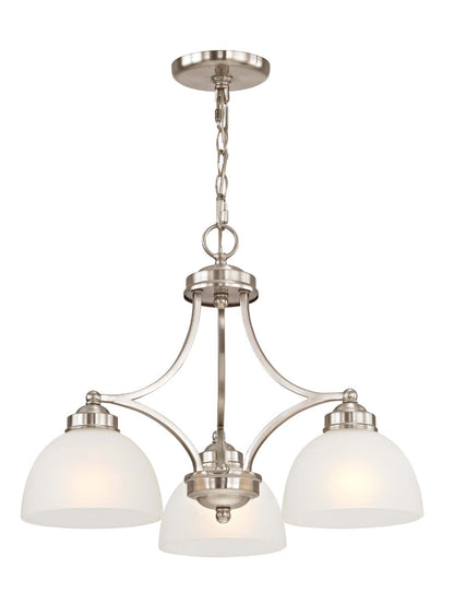 Livex Lighting Somerset Collection 3 Light Brushed Nickel Chandelier in Brushed Nickel 4223-91