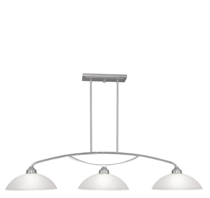 Livex Lighting Somerset Collection 3 Light Brushed Nickel Billiard/Island in Brushed Nickel 4224-91