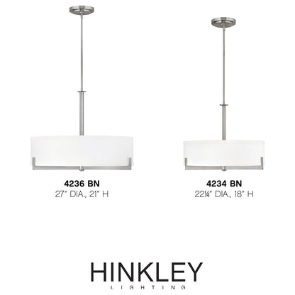 Hinkley Lighting Hayes Medium Drum Brushed Nickel 4234BN